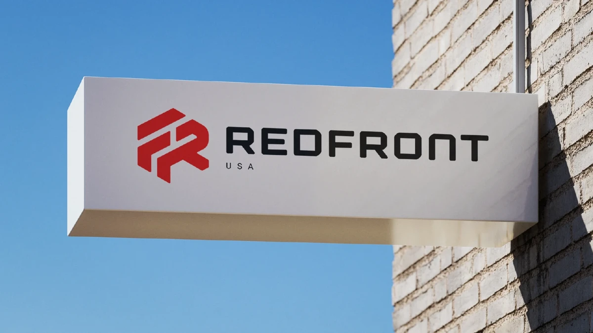 Red Front USA — Letreiro de fachada