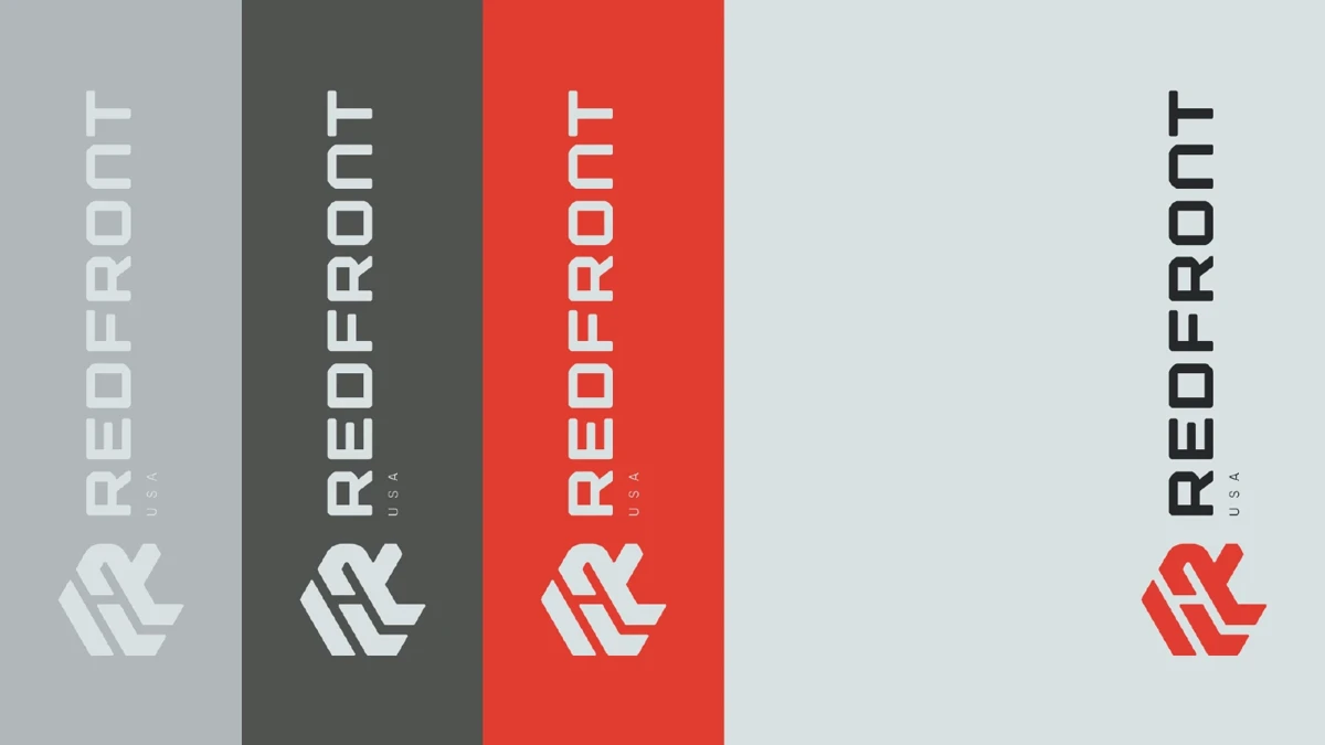 Red Front USA — Variações de aplicação do logotipo