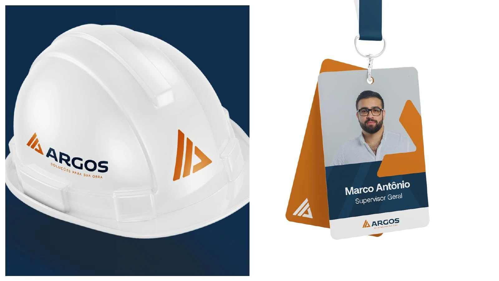 Argos — Capacete e crachá